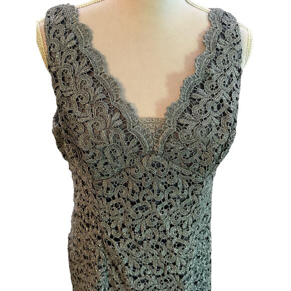Elegant Gray Lace Dress - Picture 10 of 14